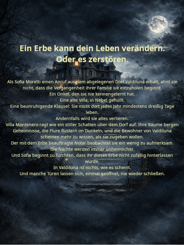 rückseite buchcover das erbe von valdiluna inchiostro dorato